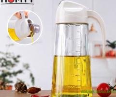 Botol minyak goreng serbaguna dengan tutup otomatis, kapasitas 630ml - Gambar 2