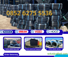 pipa hdpe 50mm selang air 1 1/2 inch pn 16 panjang 100 meter merek RUCIKA