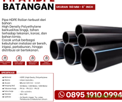 Pipa HDPE 160mm Murah Cocok untuk Jaringan Distribusi Air