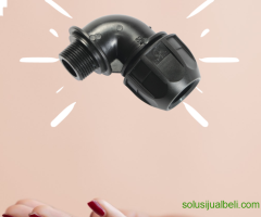 Distributor Fitting HDPE Penguin Elbow Male Thread 75mm Kabupaten Banjarnegara