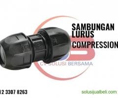 Jual Coupler/Straight Coupler/Straight Coupling HDPE (PP) Compression 20mm 1/2 inch - Gambar 2