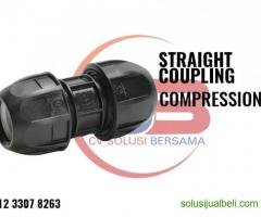 Jual Coupler/Straight Coupler/Straight Coupling HDPE (PP) Compression 40mm 1-1/4 inch - Gambar 1