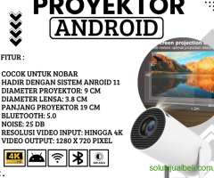 Proyektor Android HD, Resolusi Tampilan Video Input Hingga 4K